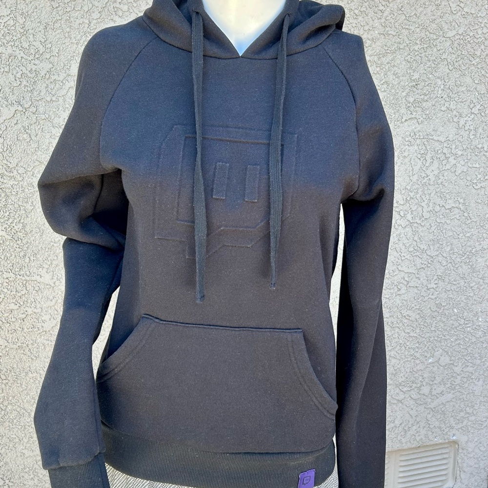 Black Twitch Sweatshirt Hoodie sz S